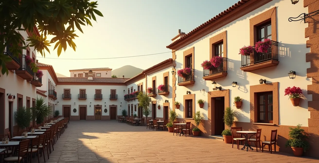 Kleines spanisches Hostal in historischem Dorfkern mit lokalem Charakter